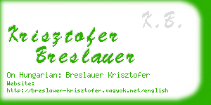 krisztofer breslauer business card